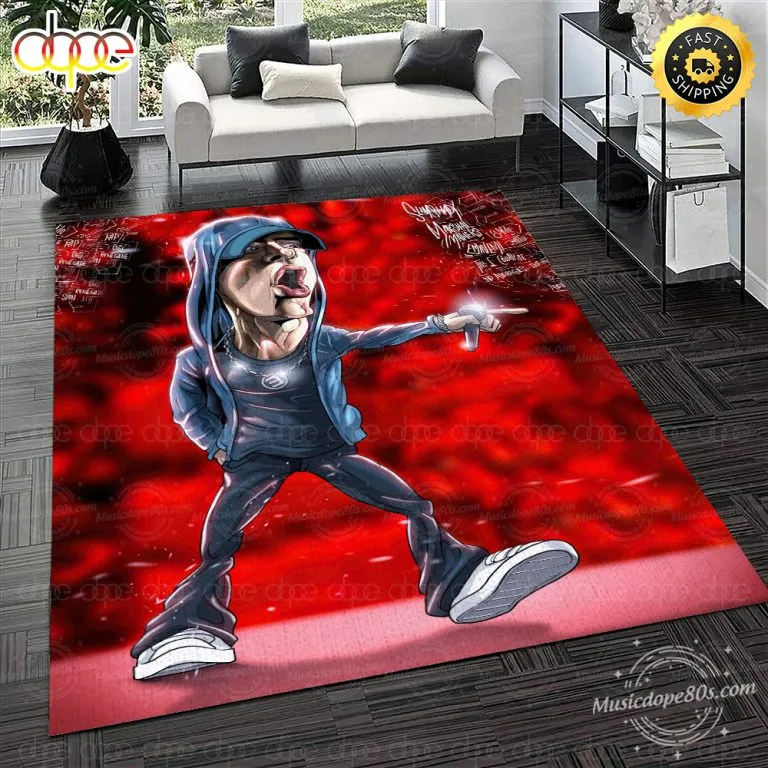 000 5Eq 768x768 1 Rap God Eminem Digital Art Rug Carpet IDF81310 Idea Fanatic