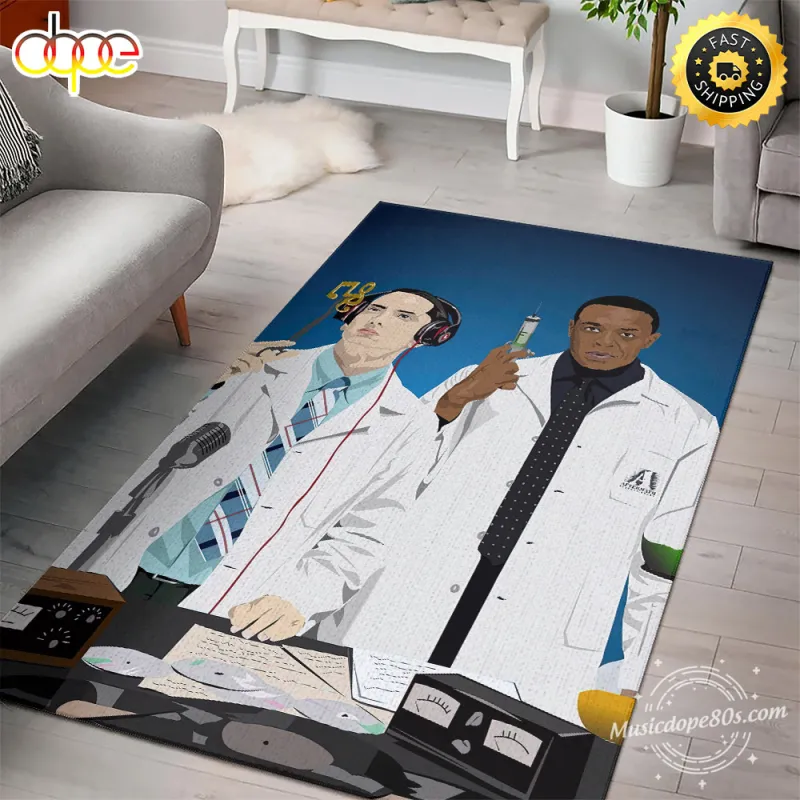 Eminem Dr Dre Medical Supply Illustration Artwork Rug IDF81046 Idea Fanatic