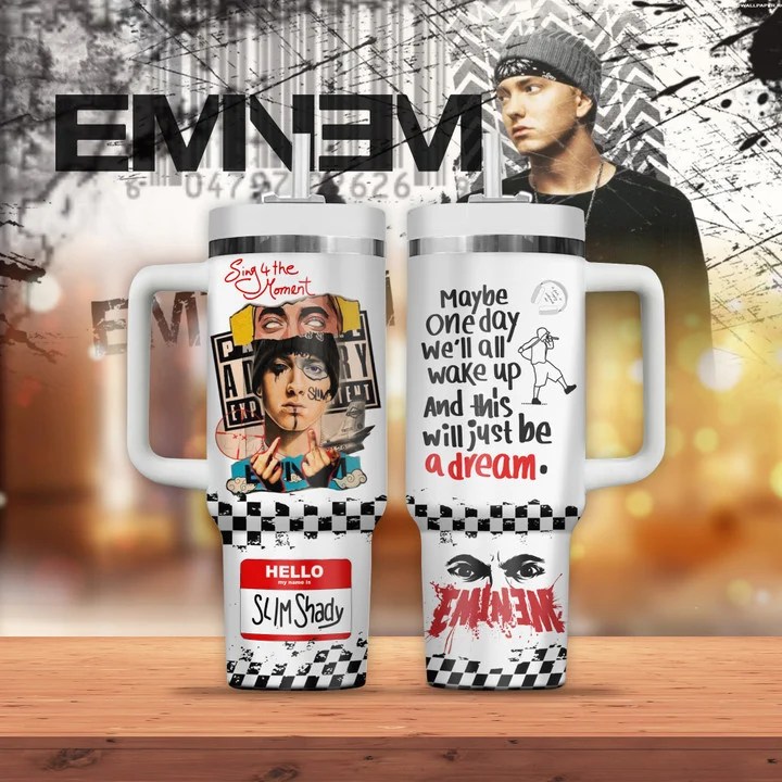 Eminem Music Custom 40oz Stainless Steel Tumbler IFDD40OZ0118 Idea Fanatic