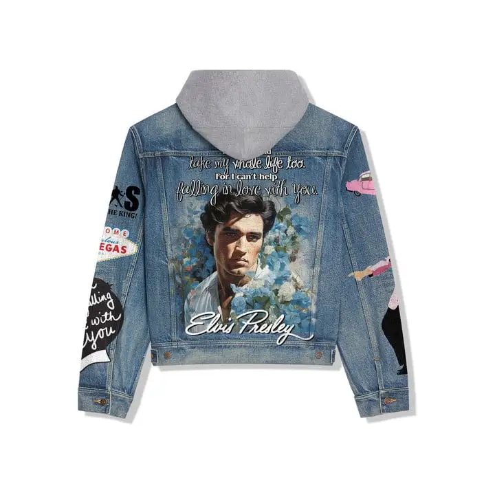 Elvis Presley Hooded Denim Jacket La Idea Fanatic