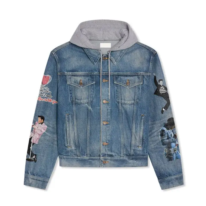 Elvis Presley Christmas Hooded Denim Jacket La Idea Fanatic