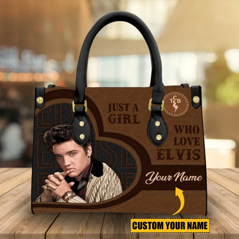 1 3 1 Elvis Presley Personalized Leather Handbag IDF872812 Idea Fanatic