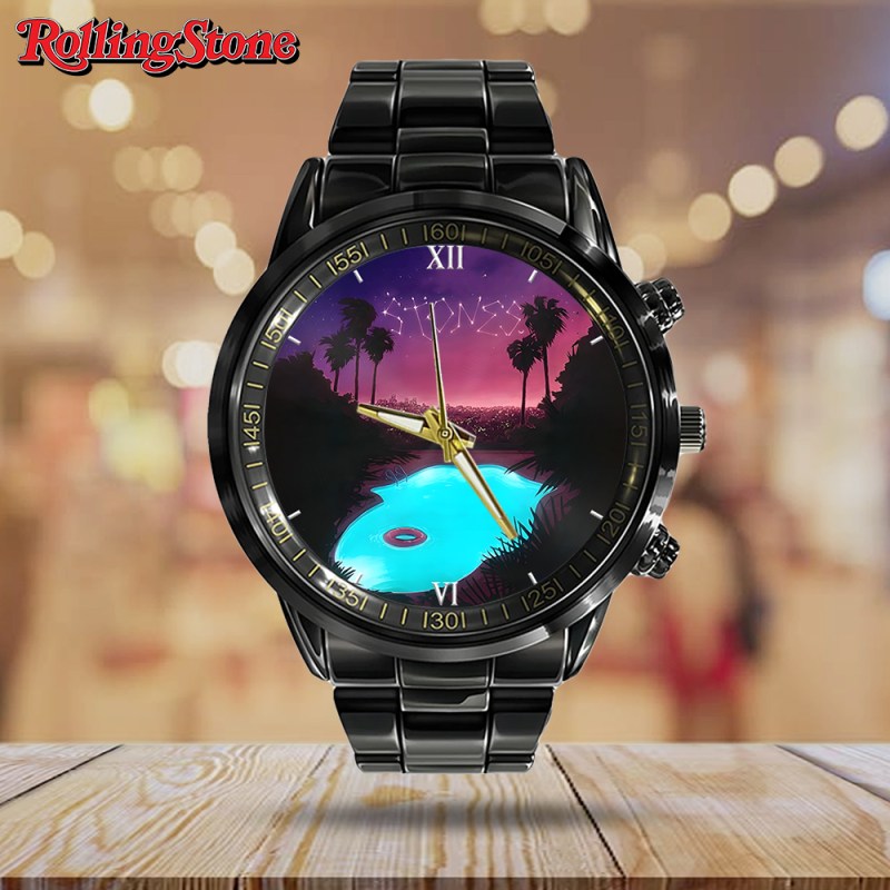 1 The Rolling Stones Black Stainless Steel Watch ANHNV4947 Yuna The Rolling Stones Black Stainless Steel Watch IFDDWCH0007 Idea Fanatic