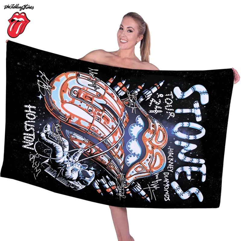 1 The Rolling Stones Rectangle Beach Towel – HOATT4918 Yuna The Rolling Stones Rectangle Beach Towel IFDDBT0004 Idea Fanatic