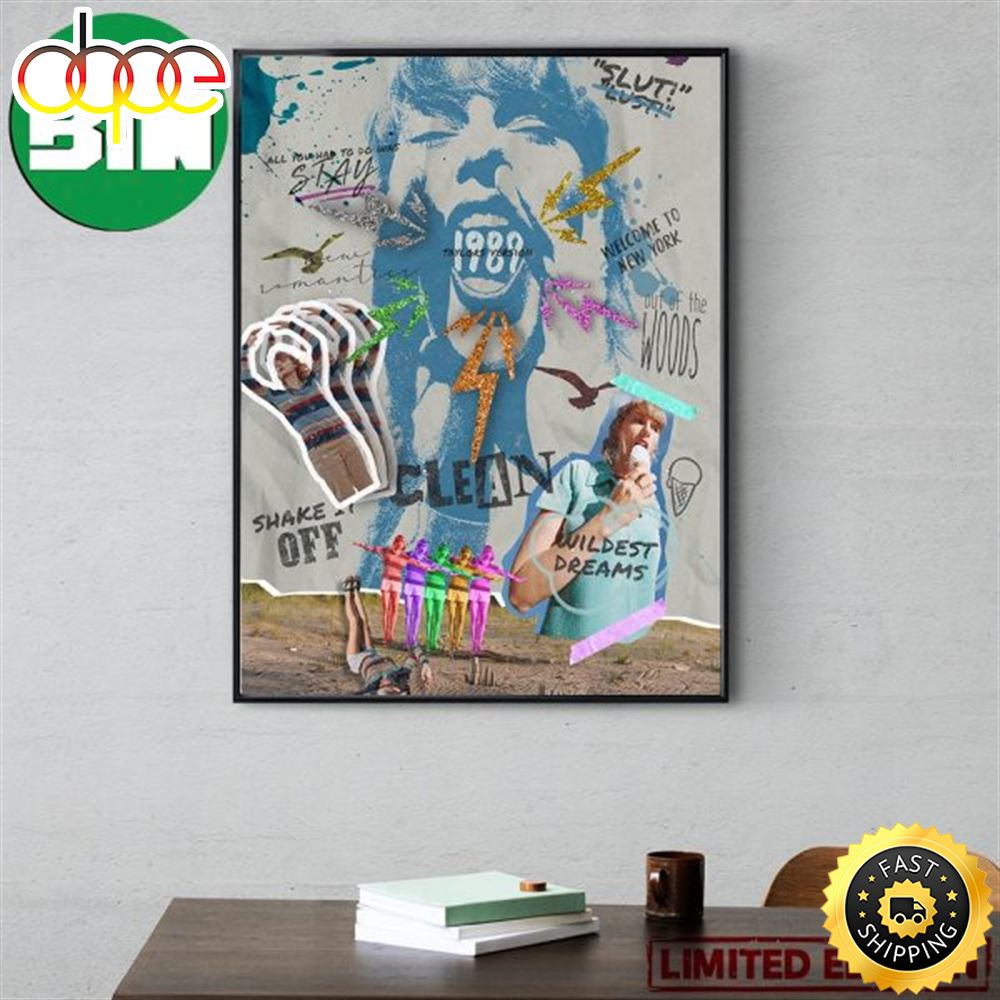 1989 Taylor s Version Scrapbook Wallpaper Taylor Swift The Eras Tour Home Decor Poster Canvas gdpa4n Taylor Swift The Eras Tour Poster Canvas IDF137531 Idea Fanatic