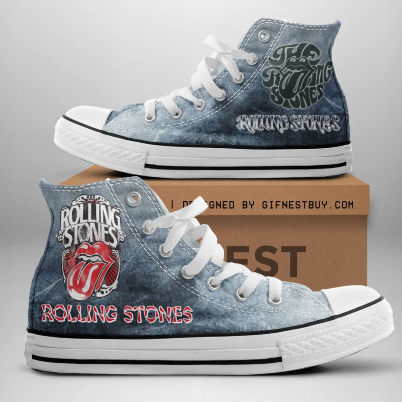 1ANHNV3309 Canvas high top The Rolling Stones 02 The Rolling Stones Premium High Top Canvas Shoes IFDDHTCS0013 Idea Fanatic