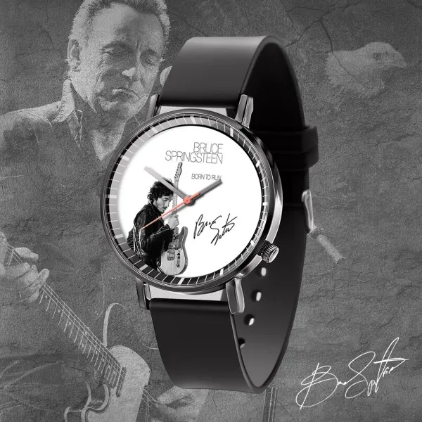 1Bruce Springsteen Black Leather Watch TANTN4903 Bruce Springsteen Black Leather Watch IDF947037 Idea Fanatic