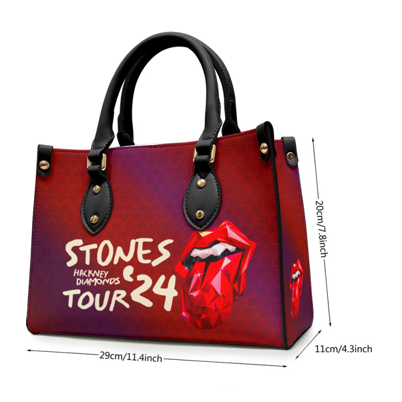 1The Rolling Stones 6 Leather Handbag MAITM4951 The Rolling Stones Premium Leather Lady HandBag IFDDLHB0009 Idea Fanatic