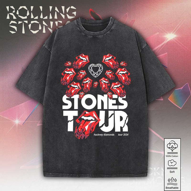 2 The Rolling Stones 2D Acid Washed Cotton Shirt MAITM7640 The Rolling Stones 2D Acid Washed Cotton Shirt IFDD2DW0008 Idea Fanatic