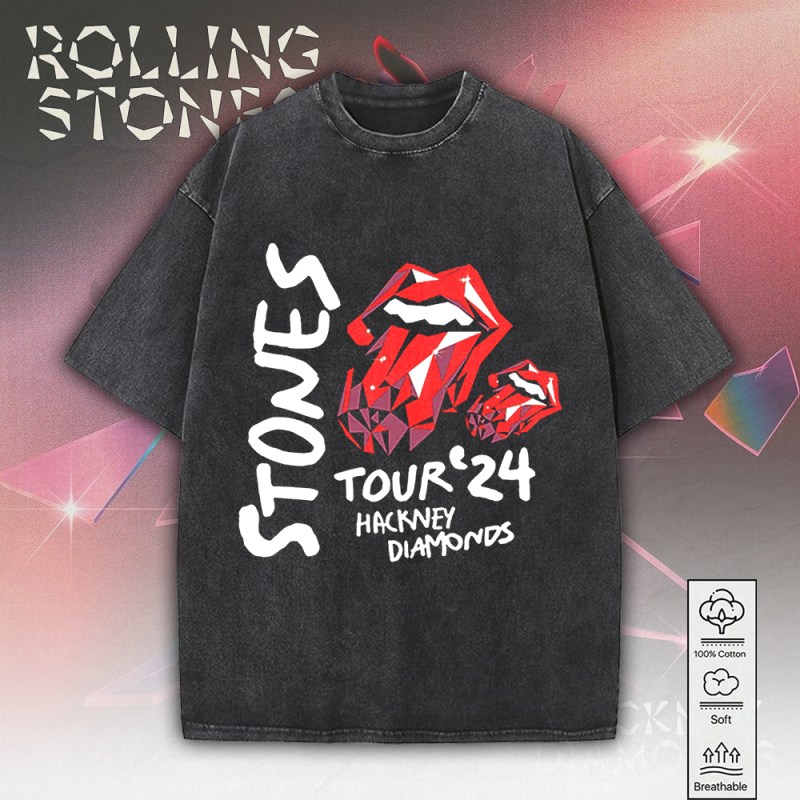 2 The Rolling Stones 2D Acid Washed Cotton Shirt MAITM7641 The Rolling Stones 2D Acid Washed Cotton Shirt IFDD2DW0009 Idea Fanatic