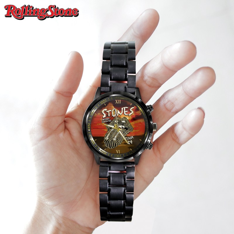 2 The Rolling Stones Black Stainless Steel Watch ANHNV4946 Yuna The Rolling Stones Black Stainless Steel Watch IFDDWCH0006 Idea Fanatic