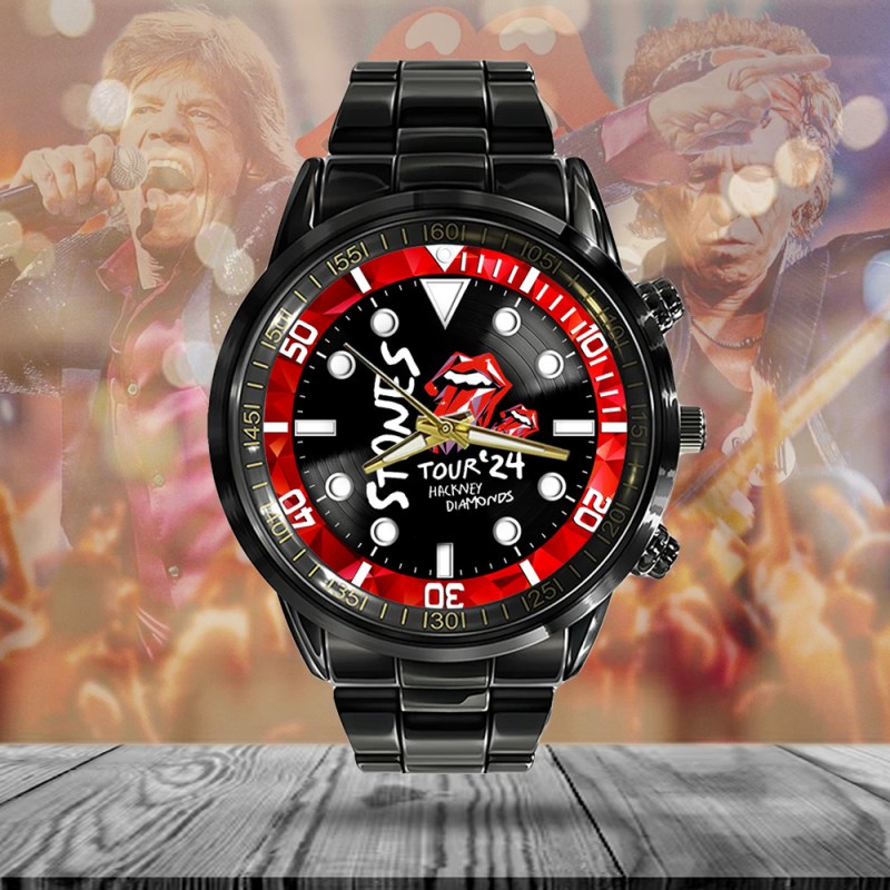 2 The Rolling Stones Black Stainless Steel Watch The Rolling Stones Black Stainless Steel Watch IFDDWCH0010 Idea Fanatic