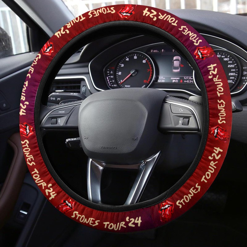 2 The Rolling Stones Steering Wheel Cover MAITM6862 The Rolling Stones Premium Steering Wheel Cover IFDDSWC0005 Idea Fanatic