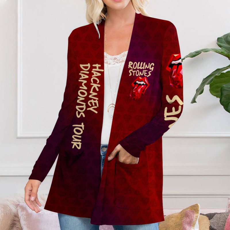 2 The Rolling Stones Women s Patch Pocket Cardigan MAITM6708 The Rolling Stones Women’s Patch Pocket Cardigan IFDDPPC0004 Idea Fanatic