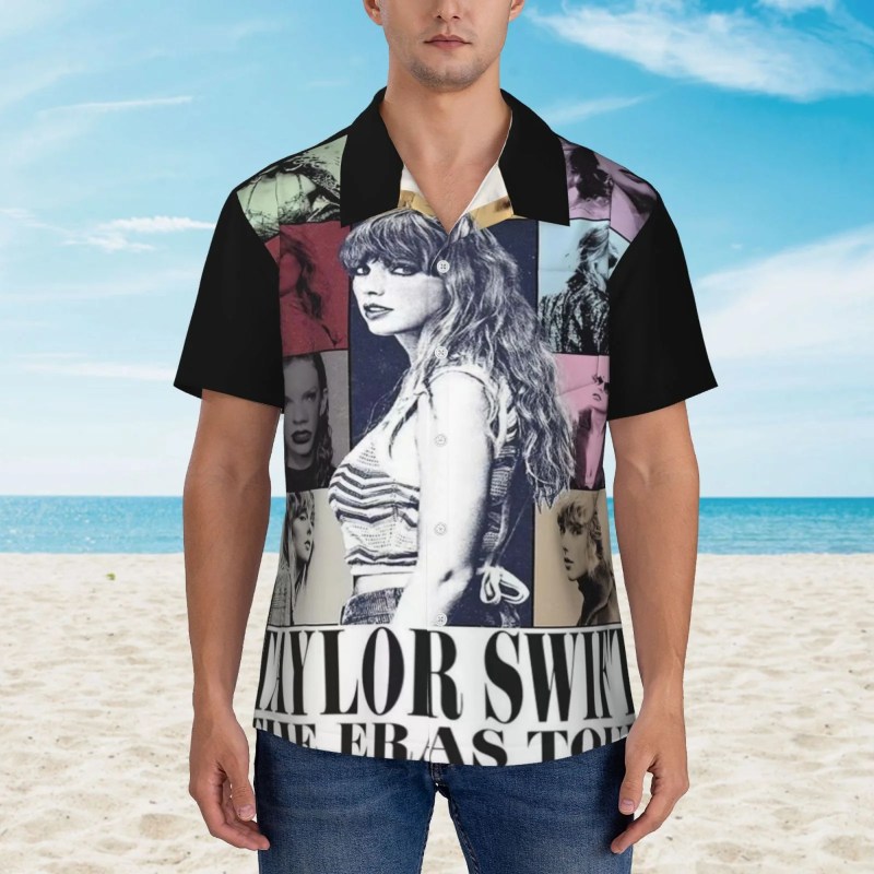 2024 Large Size Taylor Swift Touring Hawaiian Shirts Taylor Swift Touring 2024 Hawaiian Shirt IDF175501 Idea Fanatic