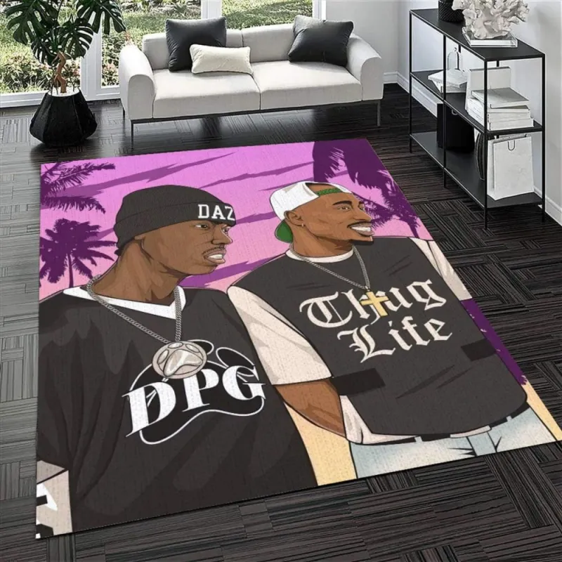 2pac Makaveli Dillinger Dont Go 2 Sleep Rug Carpet Tupac Makaveli & Dillinger Don’t Go 2 Sleep Rug Carpet IFDDRRUG0003 Idea Fanatic