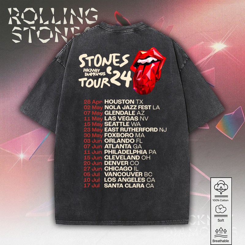 3 The Rolling Stones 2D Acid Washed Cotton Shirt MAITM7502 The Rolling Stones 2D Acid Washed Cotton Shirt IFDD2DW0006 Idea Fanatic