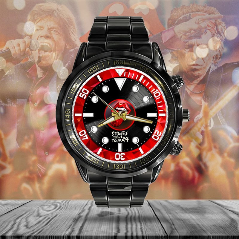 3 The Rolling Stones Black Stainless Steel Watch MAITM7532 The Rolling Stones Black Stainless Steel Watch IFDDWCH0009 Idea Fanatic