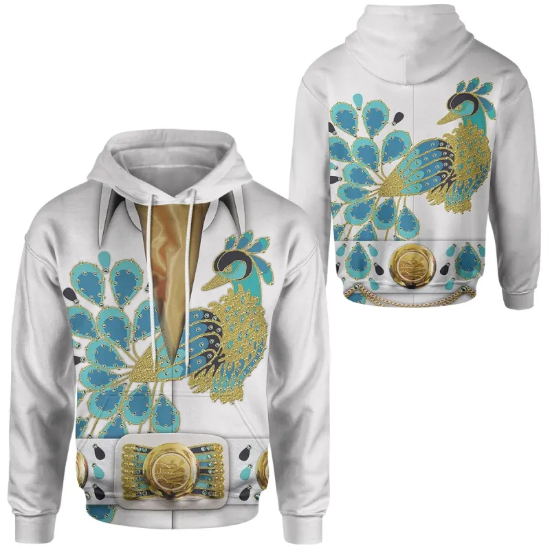 5841ee3924770b9dfc8bd3d73c82fab9 Alohazing 3D Singer Elvis Presley Peacock Jumpsuit Custom Hoodie IDF78523 Idea Fanatic