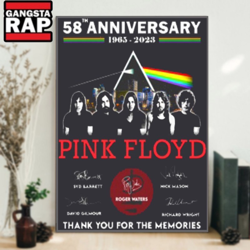 58th Anniversary 1965 2023 Pink Floyd Thank You For The Memories Poster Canvas Art 58th Anniversary 1965-2023 Pink Floyd Thank You For The Memories Poster Canvas Art IDFCWA0187 Idea Fanatic