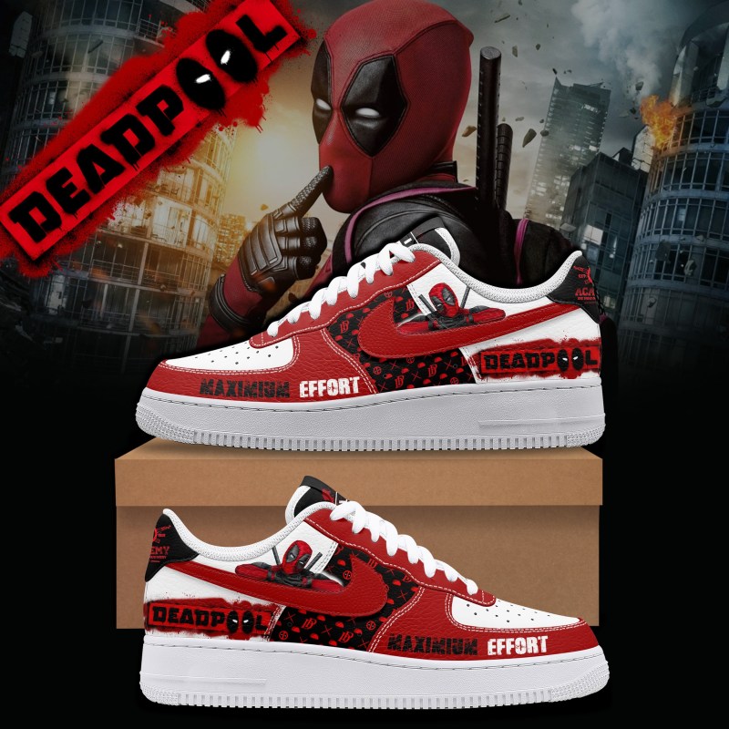 66aa87da9ce95fe2c00f2712 1 Deadpool Premium AF1 Sneakers IFDDAF10145 Idea Fanatic