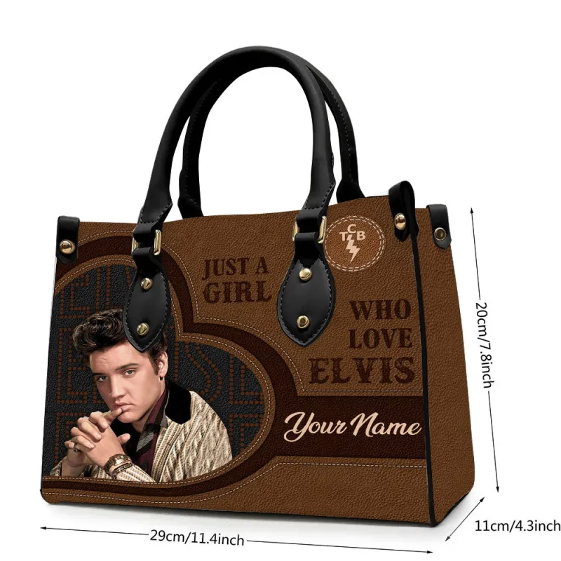 7 1 Elvis Presley Personalized Leather Handbag IDF872812 Idea Fanatic