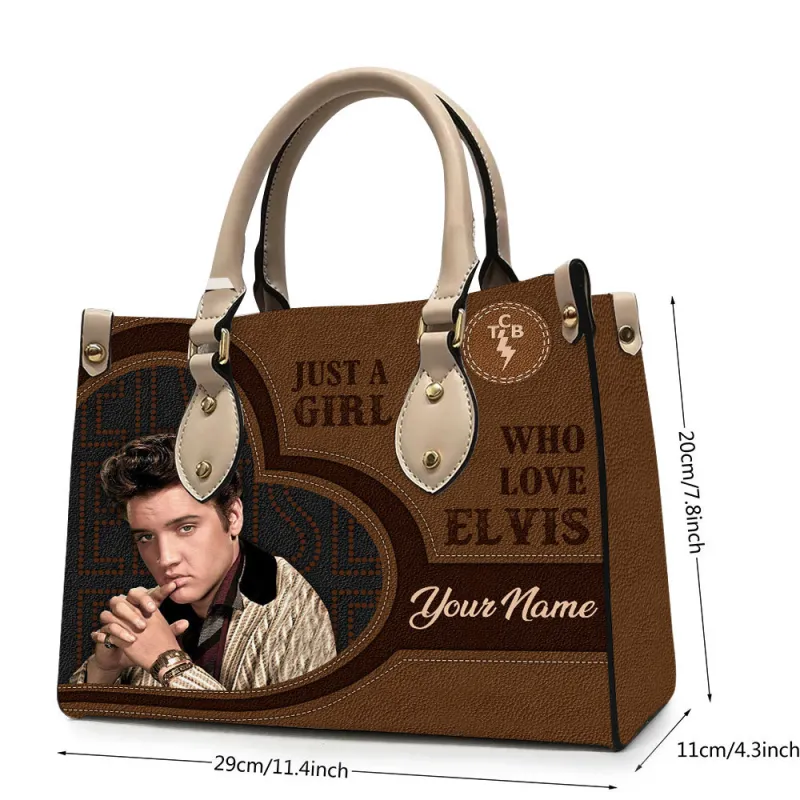 8 1 Elvis Presley Personalized Leather Handbag IDF872812 Idea Fanatic