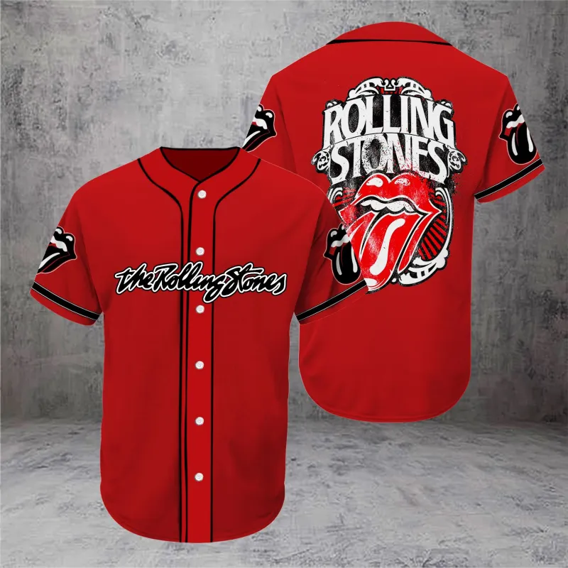 9abd34c904dd94131d6f937e1a3210f4 The Rolling Stones Red Baseball Tee Jersey IDF54121 Idea Fanatic