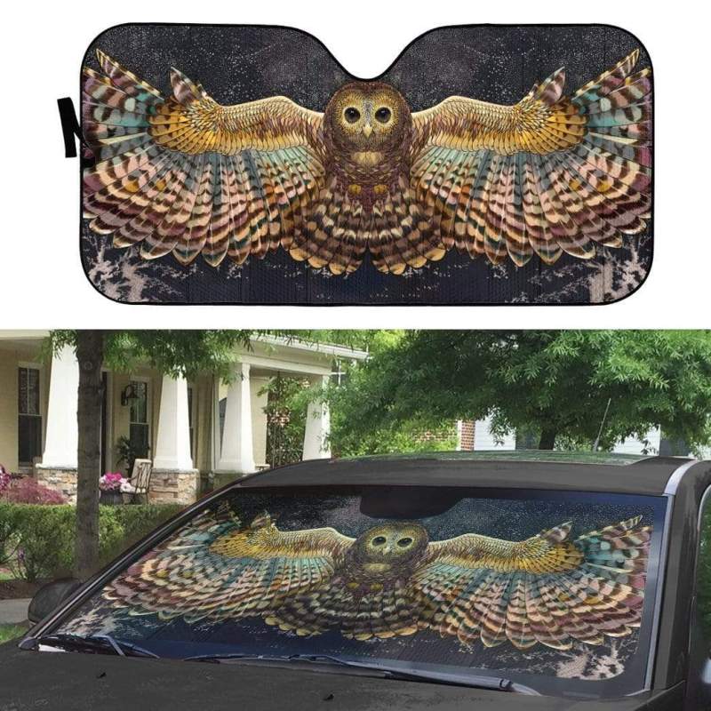 9cb2dc4238e32277334572236eb34196 3D Hippielvis Presley Owl Custom Car Auto Sunshade IDF44430 Idea Fanatic