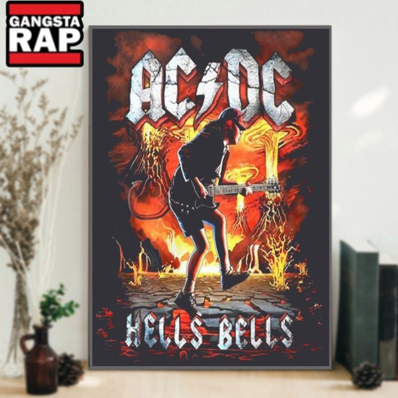 ACDC Band Rock Music Hells Bells Poster Canvas Art AC/DC Band Rock Music Hells Bells Poster Canvas Art IDFCWA0046 Idea Fanatic