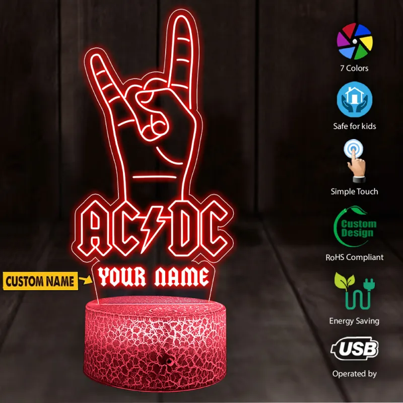 ACDC010324LNQ22TTT mk AC/DC PWR UP TOUR 2024 Custom Name Led Light ACDC010324LNQ22TTT Idea Fanatic