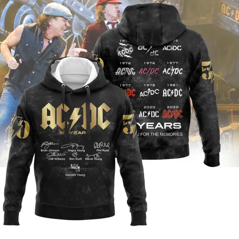 ACDC200324LNQ2DKD MK AC/DC 50 Years Anniversary Hoodie Shirt ACDC200324LNQ2DKD Idea Fanatic