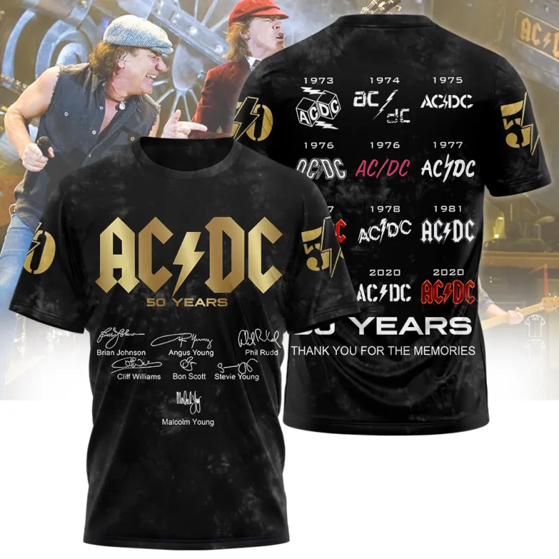 ACDC200324LNQ2DKD MK1 AC/DC 50 Years Anniversary Hoodie Shirt ACDC200324LNQ2DKD Idea Fanatic