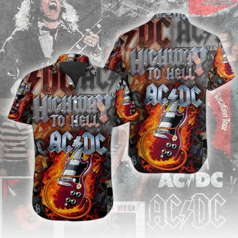 ACDC230324L88 mk AC/DC Short Sleeve Dress Shirt ACDC230324L88 Idea Fanatic