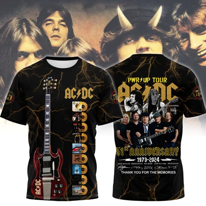 ACDC260224LNQ24VKH AC/DC Shirt PWR UP TOUR ACDC260224LNQ24VKH Idea Fanatic