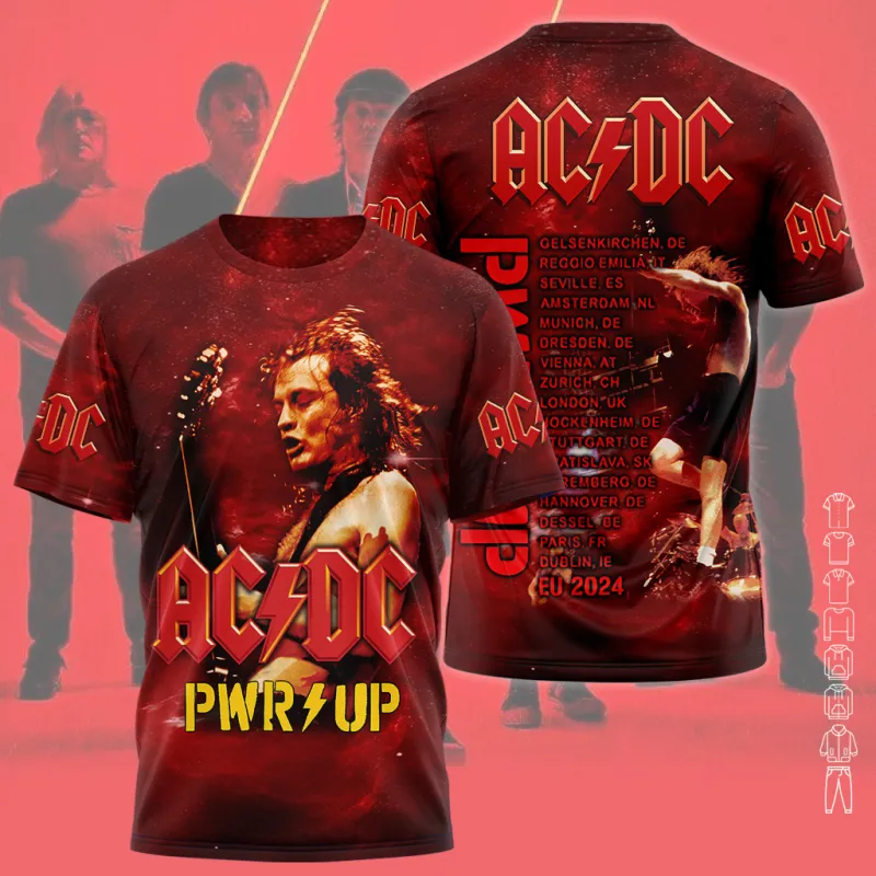 AD070324M4DKD mk1 AC/DC Shirt Hoodie PWR UP TOUR 2024 AD070324M4DKD Idea Fanatic