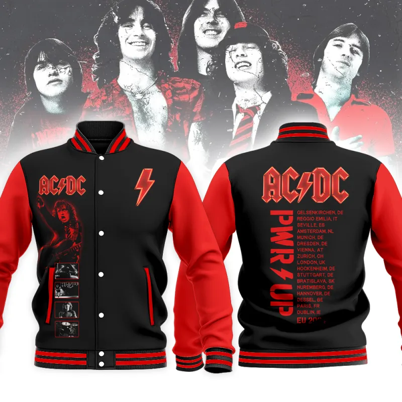 AD110324M2TTT mk AC/DC Shirt VARSITY JACKET PWR UP TOUR 2024 AD110324M2TTT Idea Fanatic