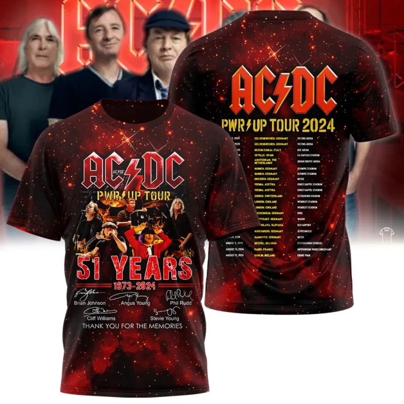 AD210224M5DKD mk AC/DC Shirt PWR UP TOUR 2024 AD210224M5DKD Idea Fanatic