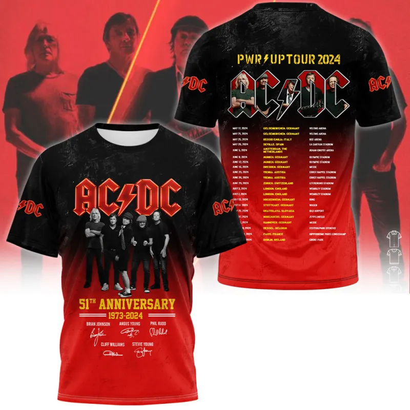 AD220224M4VKH mk AC/DC Shirt PWR UP TOUR 2024 AD220224M4VKH Idea Fanatic