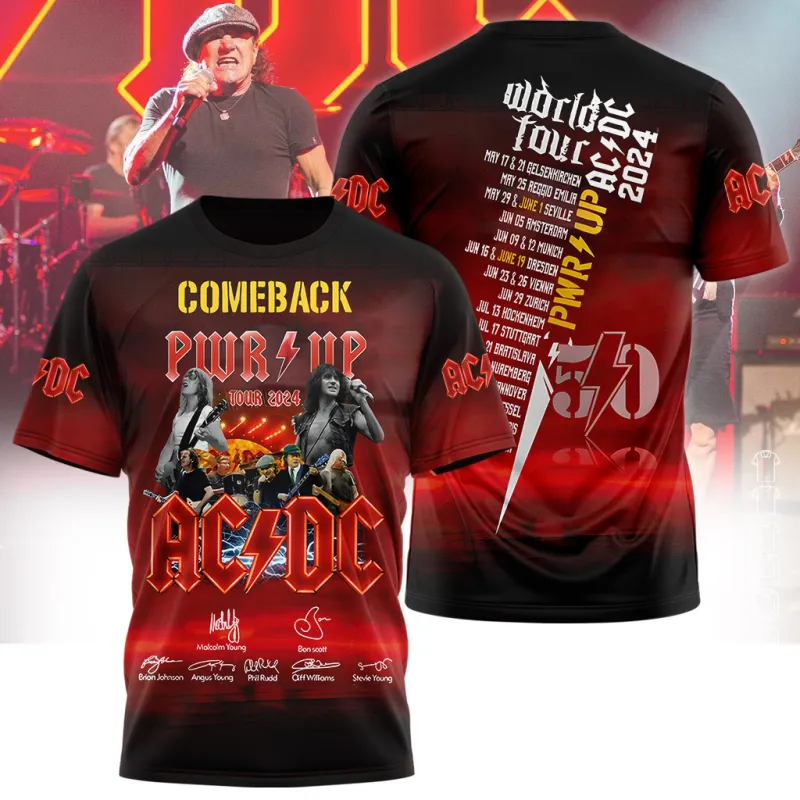 AD240224M6DKD mk AC/DC Shirt PWR UP TOUR 2024 AD240224M6DKD Idea Fanatic