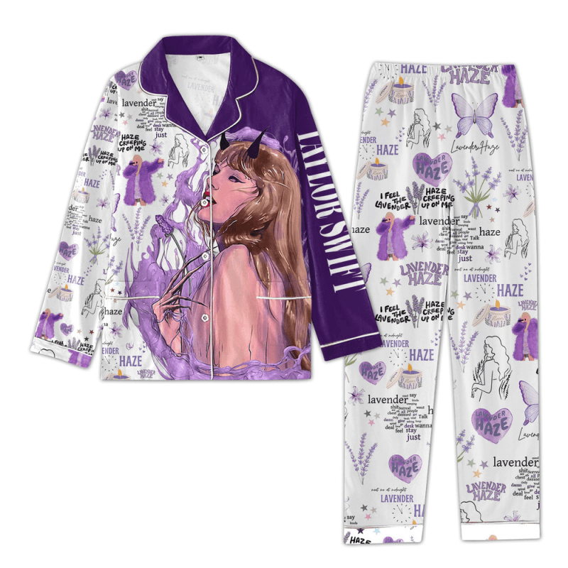 ANHNV1995 3 1 Taylor Swift Premium Button Down Pajamas Set IFDDBDP0011 Idea Fanatic