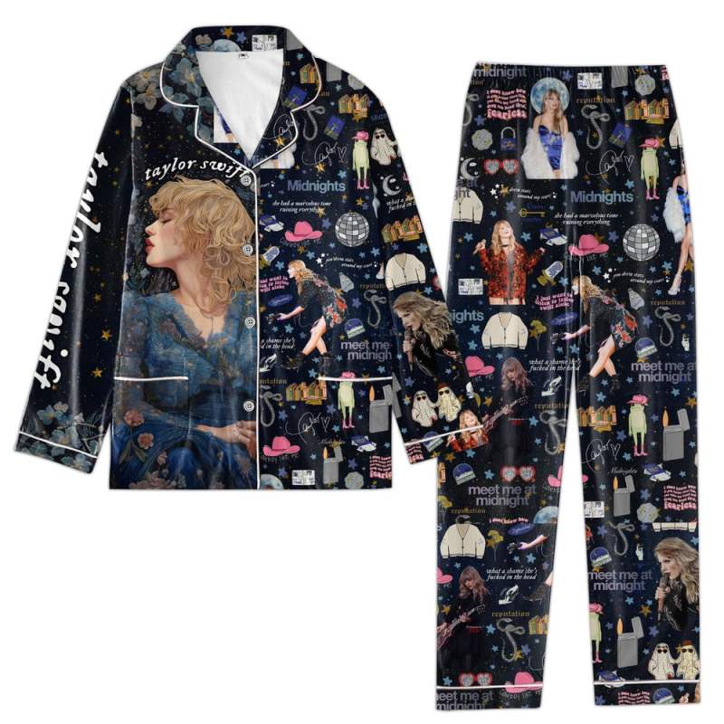 ANHNV3018 Taylor Swift Premium Button Down Pajamas Set IFDDBDP0032 Idea Fanatic