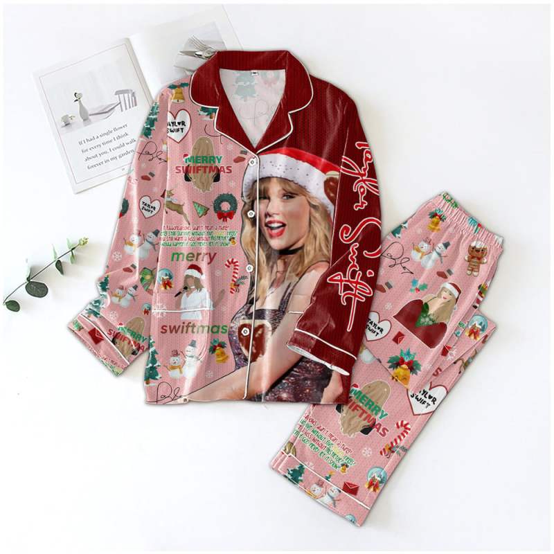 ANHNV3054F Taylor Swift Premium Button Down Pajamas Set IFDDBDP0033 Idea Fanatic