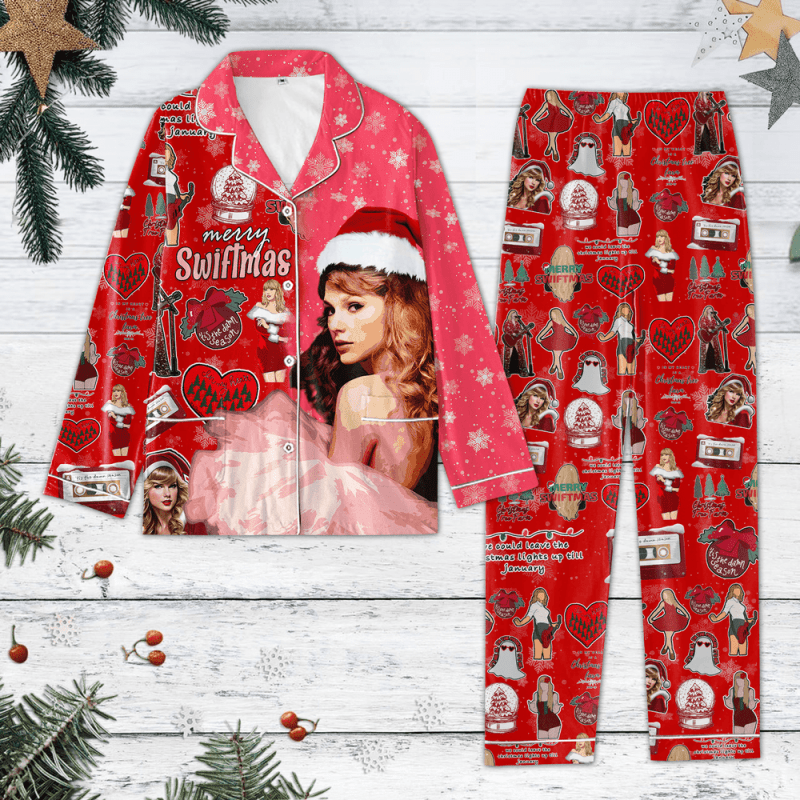 ANHNV3062 B Taylor Swift Premium Button Down Pajamas Set IFDDBDP0034 Idea Fanatic