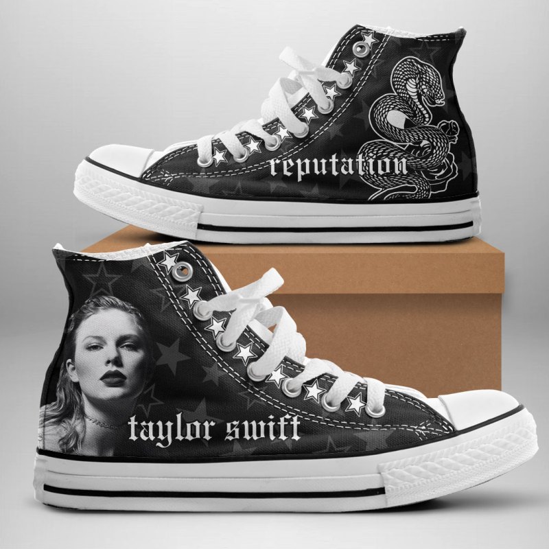 ANHNV3092 Canvas high top Taylor Swift 01 Taylor Swift Premium High Top Canvas Shoes IFDDHTCS0025 Idea Fanatic