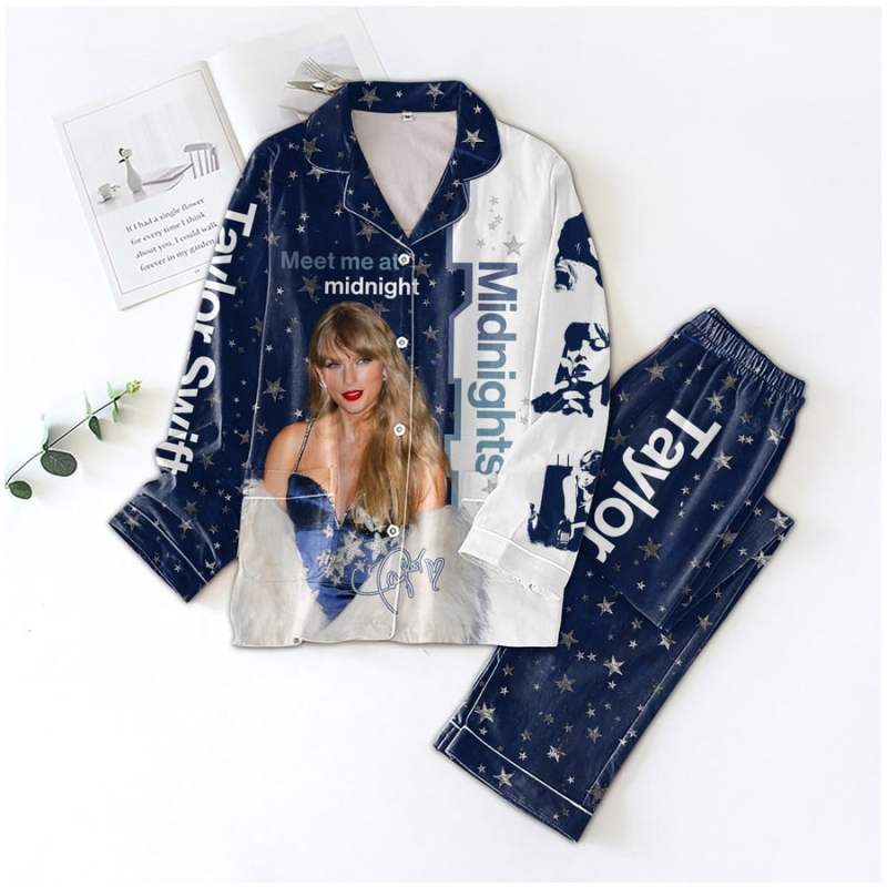 ANHNV3102D Taylor Swift Premium Button Down Pajamas Set IFDDBDP0035 Idea Fanatic