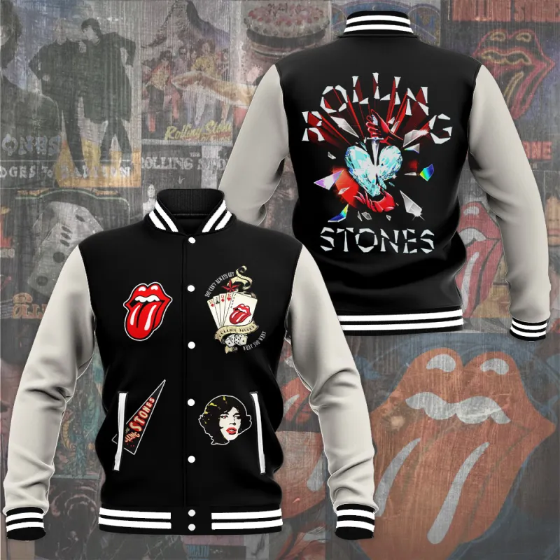 ANHNV3177 Baseball Jacket The Rolling Stones The Rolling Stones Premium Varsity Jacket IFDDVJK0009 Idea Fanatic