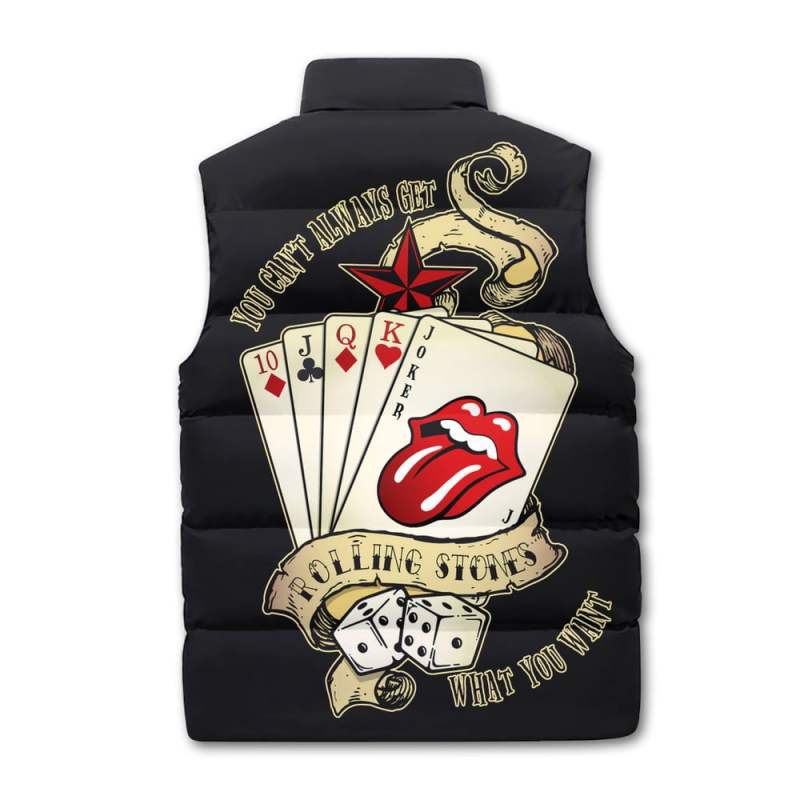 ANHNV3183 Z The Rolling Stones Premium Sleeveless Puffer Jacket IFDDSPJK0004 Idea Fanatic