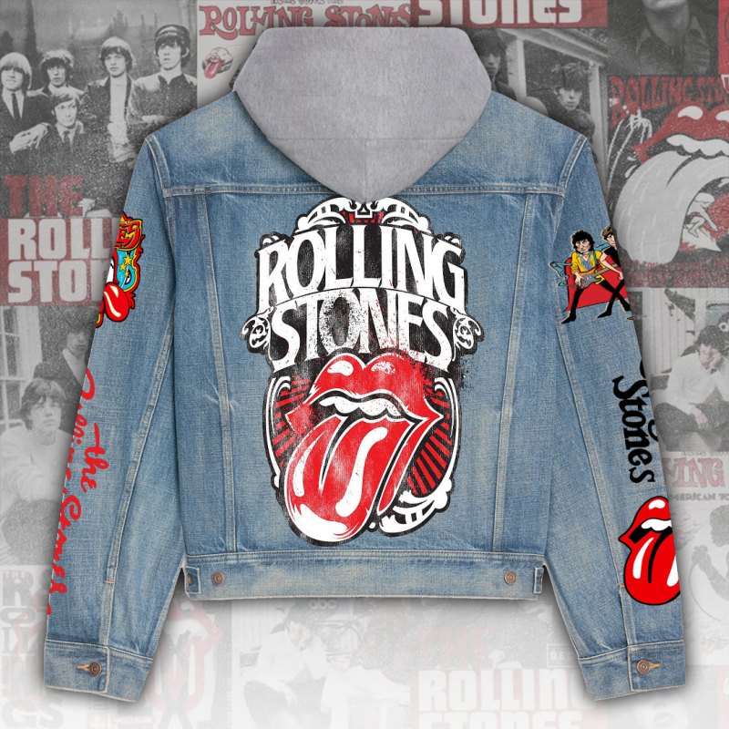 ANHNV3184 Denim Hood Jacket The Rolling Stones 02 1 The Rolling Stones Premium Hooded Denim Jacket IFDDHDJ0007 Idea Fanatic