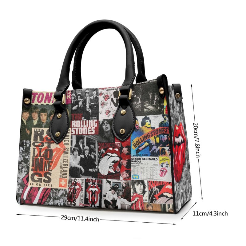 ANHNV3307 Leather handbag The Rolling Stones 04 The Rolling Stones Premium Leather Lady HandBag IFDDLHB0012 Idea Fanatic